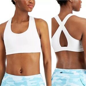 Ideology WHITE 2X Impact Sports Bra, Plus Size Bright White New w/Tag NWT